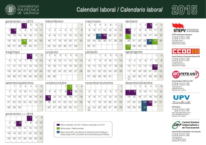 Calendari Laboral 2015 - UPV Universitat Politècnica de València