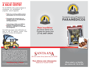 paramédicos - City of Santa Ana
