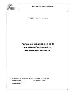 Manual de Organización de la Coordinación General de Planeación