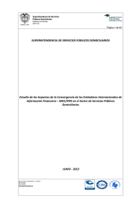 Informe de impactos mgc-ifrs 2012 - Superintendencia de Servicios
