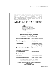 matlab financiero - Facultad de Ciencias Económicas