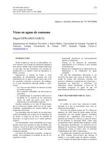 Virus en aguas de consumo - Medicina Preventiva y Salud Pública