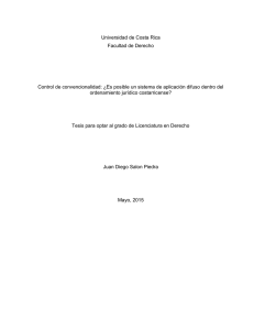 Universidad de Costa Rica Facultad de Derecho Control de