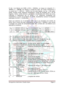 Navegación ortodrómica. Claudio López Página 1 º        ` y = º