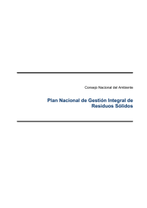 Plan Nacional de Gestión Integral de Residuos Sólidos PLANRES