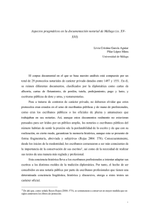 Aspectos pragmáticos en la documentación notarial de Málaga (ss