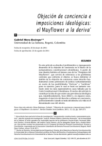 Objeción de conciencia e imposiciones ideológicas: el Mayflower a