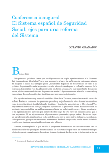 El Sistema español de Seguridad Social: ejes para una reforma del