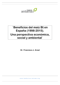 `Beneficios del maíz Bt en España (1998