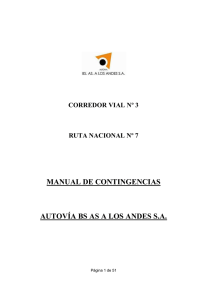 MANUAL DE CONTINGENCIAS AUTOVÍA BS AS A LOS ANDES S.A.