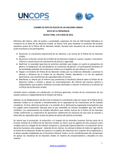 www.un.org/police CUMBRE DE JEFES DE POLICÍA DE LAS