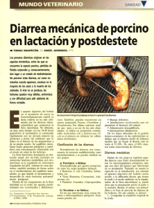 Diarrea macánica de porcino en lactación y postdestete.