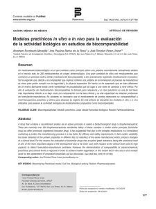 Modelos preclínicos in vitro e in vivo para la evaluación de la