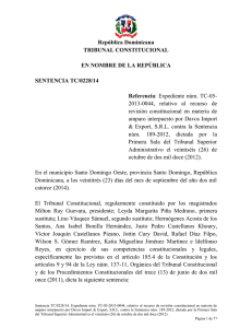 Sentencia TC 0228-14 C - Tribunal Constitucional de la