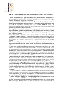 Información - Academia Paraguaya de la Lengua Española