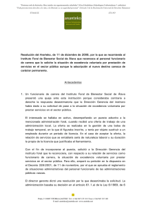 Resolución del Ararteko, de 11 de diciembre de 2008, por la que se