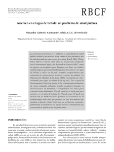 Arsénico en el agua de bebida: un problema de salud