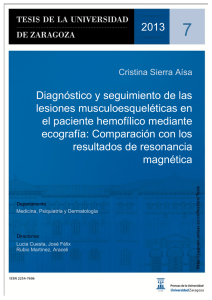 Diagnóstico y seguimiento de las lesiones musculoesqueléticas en