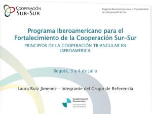 Principios de la Cooperación Triangular en Iberoamérica