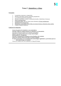 Tema 2 Atmósfera y clima