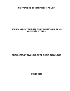 Manual Legal y Tecnico para el Ejercicio de la Auditoria Interna
