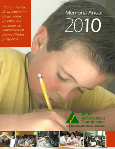 Memoria Anual Año 2010 - Junior Achievement Dominicana