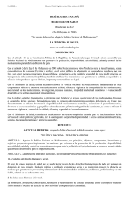 REPÚBLICA DE PANAMÁ MINISTERIO DE SALUD Resolución No