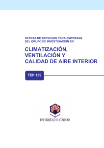 CLIMATIZACIÓN, VENTILACIÓN Y CALIDAD DE AIRE INTERIOR