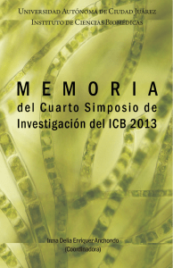 Memoria 4to Simposio Investigación ICB 2013