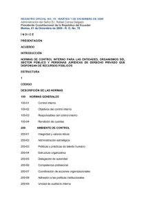 REGISTRO OFICIAL NO. 78 - MARTES 1 DE DICIEMBRE DE 2009