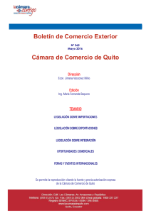 Boletín de Comercio Exterior Cámara de Comercio de Quito