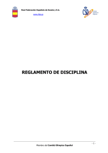reglamento de disciplina - Real Federación Española de Karate