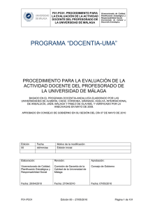 programa “docentia-uma” - Agencia Andaluza del Conocimiento