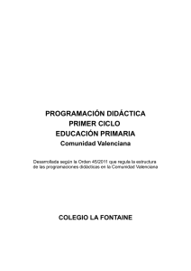 PROGRAMACIÓN DOCENTE - Colegio LA FONTAINE