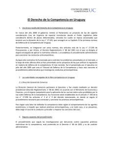 El Derecho de la Competencia en Uruguay