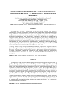 “Producción De Electricidad Mediante Colectores Solares Térmicos