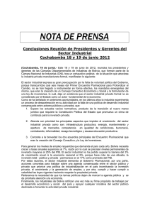 nota de prensa - Camara de Industrias de Guayaquil