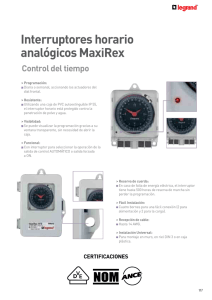 Interruptores horario analógicos MaxiRex Control del tiempo