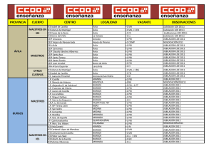 RECLAMACI&Oacute;N VACANTES CCTT 2012