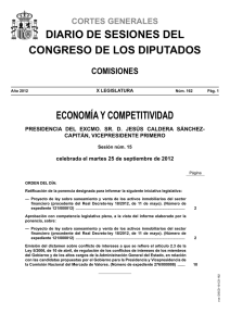 Diario de Sesiones de la Comisión de Economía y Competitividad
