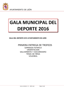 gala municipal del deporte 2016