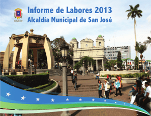 Informe de Labores 2013 - Municipalidad de San José