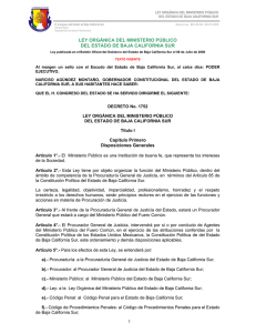 Ley Orgánica del Ministerio Público del Estado de Baja California Sur