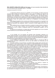 Real Decreto Ley 4/2004 de 5 de marzo