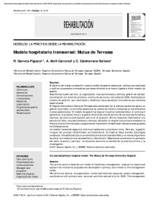 Modelo hospitalario transversal: Mutua de Terrassa