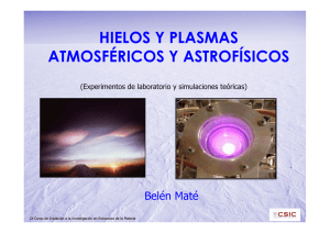 hielos y plasmas atmosféricos y astrofísicos
