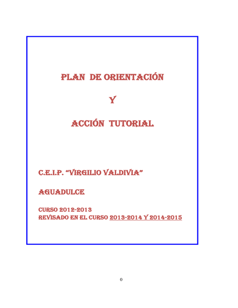 Plan De OrientaciÓn Y AcciÓn Tutorial 9098