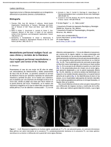 Mesotelioma peritoneal maligno focal: un caso clínico y