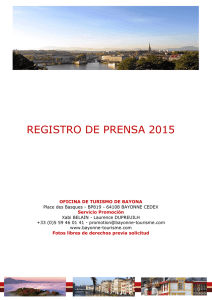 registro de prensa 2015 - Office de Tourisme de Bayonne