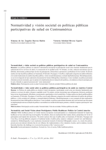 Normatividad y visión societal en políticas públicas